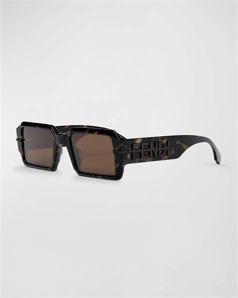 fendi men's raised logo rectangle sunglasses|Fendi logo sunglasses women.